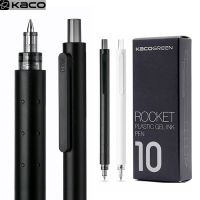 Kaco 10pcs/lot Gel Pen Set 0.5MM Push Business Student Pens Ballpoint Pучка School Office Stationery Supplies Smooth Writing