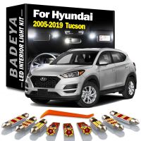 ชุดไฟโดมแผนที่การส่งข้อมูลแบบติดต่อกันนำตกแต่งภายในสำหรับ Hyundai Tucson 2005-2016 2017 2018 2019ไม่มีข้อผิดพลาดหลอดไฟหลอดไฟ LED รถยนต์รถยนต์