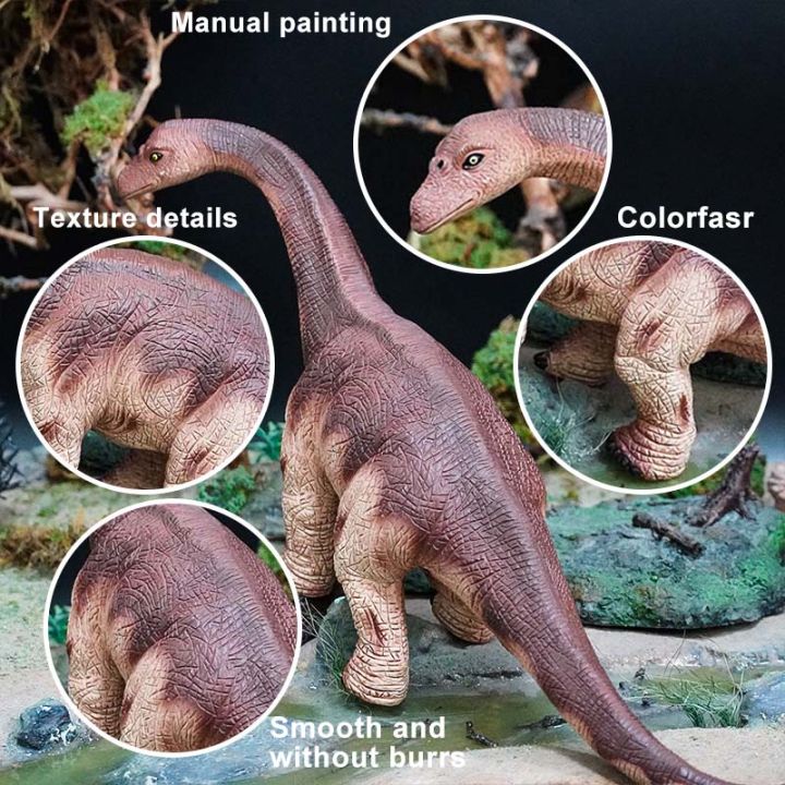 ของเล่นอินโดไมนัสเร็กซ์ไดโนเสาร์ยุคจูราสสิกรูปสัตว์ไทแรนโนซอรัสเสมือนจริงบรอนโตซอรัส