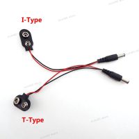 5/10Pcs DC 9V Battery Clips Connector Buckle Connect wires Black Red Cable Connection dc male 5.5x2.1mmWB5TH