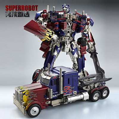 Optimus Prime โมเดลภาพยนตร์หุ่นยนต์,โมเดลของเล่น ABS และอัลลอยแปลงร่างได้ทำจากโลหะสำหรับเด็กผู้ชายของขวัญวันเกิดสำหรับเด็กคอลเลกชั่น30ซม. จำนวน1ชิ้น