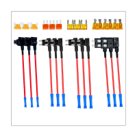 12Pcs 12V Car Add-A-Circuit Fuse Tap Adapter Kits /ATC Mini Low Dual-Slot Blade Fuse Holders Fuses  Accessories