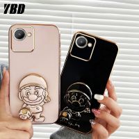 เคสโทรศัพท์ซูเปอร์มาริโอการ์ตูนพับเป็นขาตั้ง YBD เข้ากันได้กับ OPPO Realme C30 C30S Realme Narzo 50i Prime ไพรม์เคสฝาหลัง TPU แบบนิ่ม