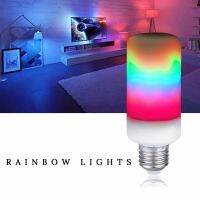 【2023 NEW】 หลอดไฟเอฟเฟกต์ไดนามิกแบบ E27 5W 7W 9W 85-265V 2835 3โหมดโคมไฟ LED Raninbow E14 B22 E12