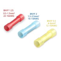 BNYF Nylon Insulated Straight Butt Wire Terminal Connector Copper Conductor Electrical Cable Crimp Terminals10PCS 30PCS 50PCS