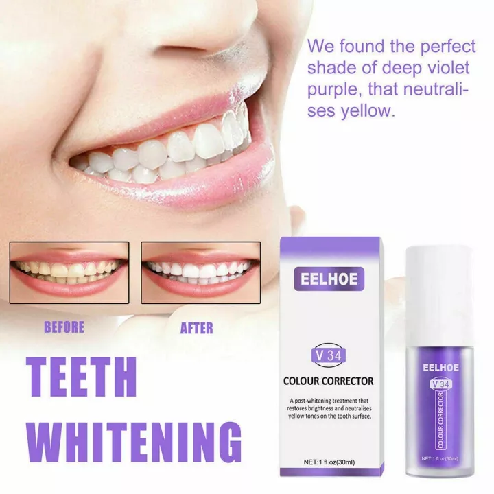 Eelhoe Teeth Whitening Toothpaste Colour Corrector Foam Toothpaste