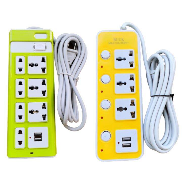 4M Extension Cord with Usb Port High-power Multi-switch USB Power Strip ...