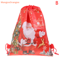 MG Santa claus drawstring Bag กระเป๋าเป้สะพายหลังผ้าไม่ทอแพ็คเกจท่องเที่ยว