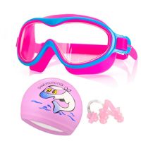 WAVE Children Swimming Goggles With Swim Cap Anti-Fog UV Silicone Pool Glasses for Kids Swim Eyewear Goggles