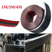 1M/3M/4M Car Door Side Tailgate Decorate Trim Molding Protect Strip Window Mirror Bumper Anti Collision DIY Strip Pickup Truck Wires  Leads Adapters