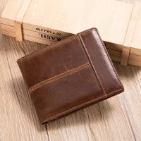 WESTAL Genuine Leather Wallet with Coin Purse RFID Wallet for Men Cardholder Money Bags
