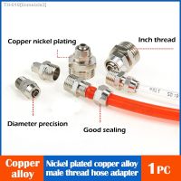 ☑☒◕ Pneumatic joint PC quick connector copper nickel plated materials OD 6 8 1012mm BSPT thread 1/8 1/4 3/8 1/2 hose connector