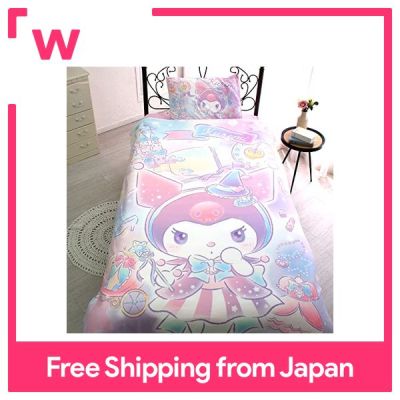 SANRIO Kuromi Futon Cover ชุดปลอกหมอน3ชิ้นแผ่นผ้าคลุมผ้านวม SB-509-S ตัวอักษรเดี่ยว