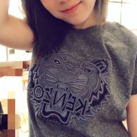 2023 kenzoˉSummer New Tiger Head Mens and Womens 3D Embroidery T-shirt Spring/Summer Pure Cotton Embroidery Short Sleeve