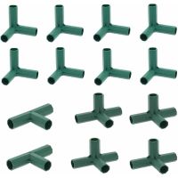 Greenhouse Way Corner Connect Kit Plastic Frame Connector Set Fitting Garden Frame Canes Connector Wire Garden Plant Tools