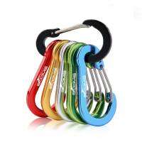 คาราไบเนอร์ คลิป Booms Carabiner clip แพ็ค 6 ชิ้น Aluminum &amp; 304 stainless สวยทน