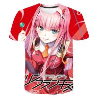 สตรีทแวร์ Casual Kids Summer Fashion เสื้อยืดพิมพ์ 3D Darling In The Franxx Zero Two Boy Girl เสื้อแขนสั้นสำหรับเด็ก