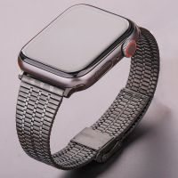 ☾ Stainelss Steel Watchband For Apple Watch Band Serie 8 7 6 5 4 Se Strap 44mm 45mm 40mm 41mm 42mm 38mm Women Men Iwatch Bracelet