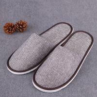 1pair Simple Unisex Solid Color Slippers Hotel Travel Spa Portable Men Slippers Disposable Home Guest Indoor Cloth Men Slipper