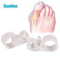 ﹍ 1pair Two-hole Silicone Snail Toe Separator Hallux Valgus Toe Separator Protector Pad Foot Clamp Bunion Corrector Straightener