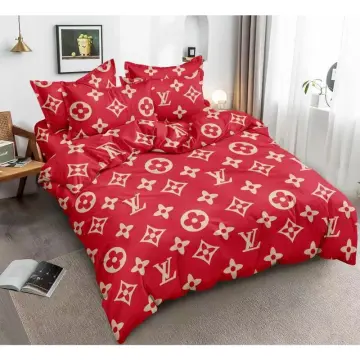 HOT Supreme Louis Vuitton red bedding set 100% New