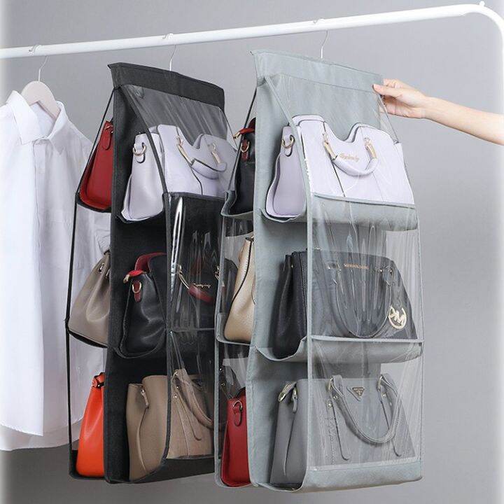 dustproof-six-layer-double-sided-dormitory-wardrobe-hanging-fabric-storage-bag-multi-functional-handbag-storage-hanging-bag