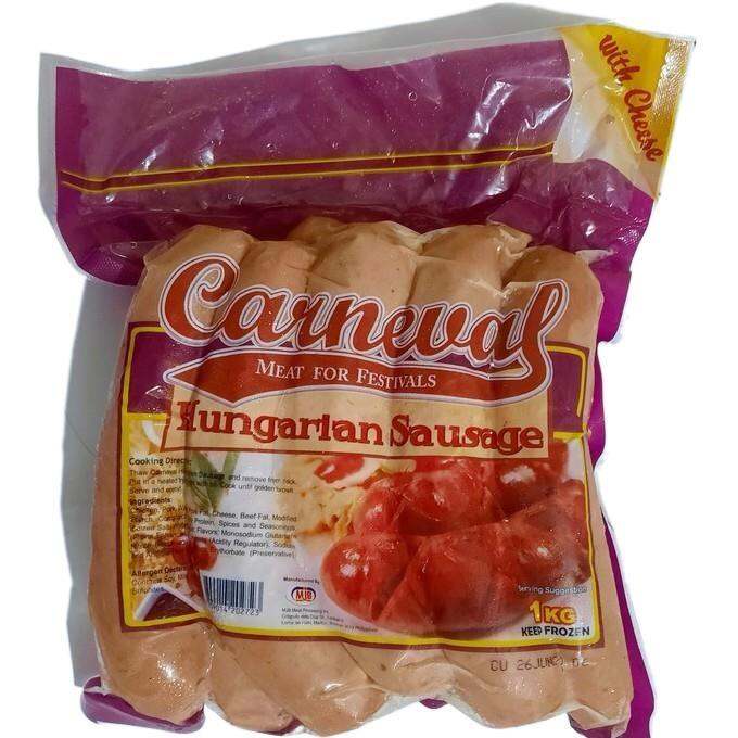 MJB Carneval Frozen Hungarian Sausage with cheese 1kg Lazada PH