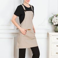 Work Apron with Pockets for Men Women Chef Waiters Artists Adjustable Aprons Restaurant Barber Floral Artist Aprons