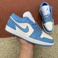 2023 Original J 1 low UNC A J 1 North Carolina White Bluecasual shoes sports shoes LJR high quality E407