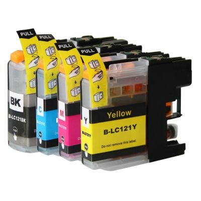 4X Compatible Ink Cartridges For Brother LC121  Cartridge Set DCP-J552DW J752DW MFC-J470DW J650DW Inkjet Printer for EU Ink Cartridges