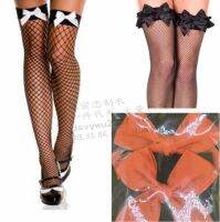 [COD] stockings red lolita white lace bow net college style maid student