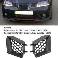 ‘；【。 2Pcs Front Bumper Upper Grill Left Right Matte Black Replacement For Seat Ibiza Cordoba 6L 2002‑2009 Grill Mesh Car Styling