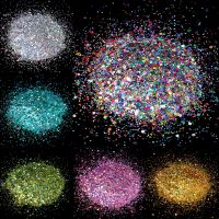 【YF】 Chunky resina epóxi enchimento flocos glitter hexagonal holográfico laser Sparkly lantejoulas para Art 10g