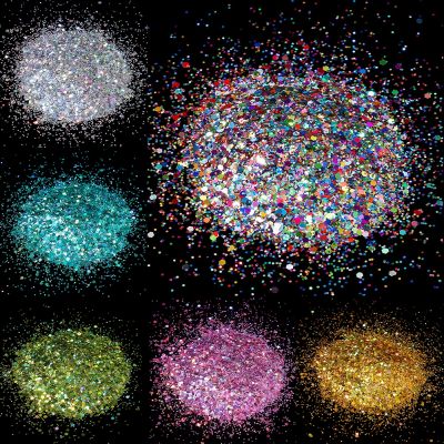 【YF】 Chunky resina epóxi enchimento flocos glitter hexagonal holográfico laser Sparkly lantejoulas para Art 10g