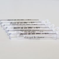 Personalized Wedding Bubble Tube Labels Custom Wedding Favor stickers Clear Bubble Wand bottle Label ( Tube excluded)