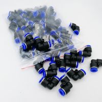 QDLJ-100pcs Pv-06 Pneumatic Fittings Push Type Quick Joint Fittings