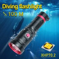 Most Professional Underwater Torch Diving Flashlight XHP70.2 Dive Light Flashlight for Underwater 100M Outdoor Lantern