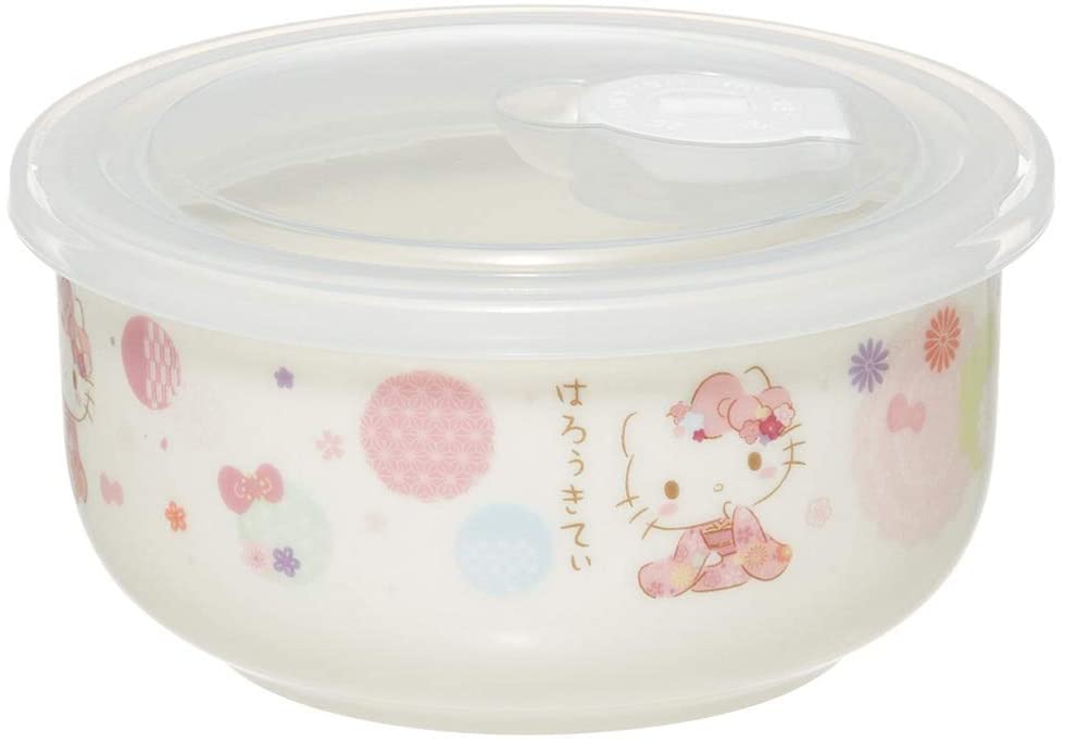 SANRIO  Hello Kitty  Pottery Storage Container Bowl 380ml Microwave OK