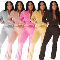 ▲✧ 2022 Sexy Lady 2 Pcs Jogger Zipper Outfits Solid Tracksuit Winter Plus Size Fall Workout Women Clothing Two Piece Set