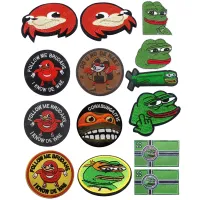 Ugandan Knuckles Patch Follow Me I Know De Wae Hook &amp; Loop Applique Black Meme Badge Fashion Accessories