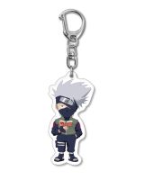 20pcsLot Anime Acrylic Keychain Uchiha Sasuke Hatake Kakashi Cartoon Figure Pendant Keyring Jewelry Wholesale