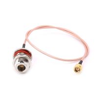 N Nữ vách ngăn cho SMA nam cắm RG316 Cáp lợn RF Cáp đồng trục Jumper