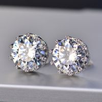 【YP】 VVS1 D Round Cut 3.0MM Test Passed Moissanite 925 Sterling Earring Jewelry Girlfriend