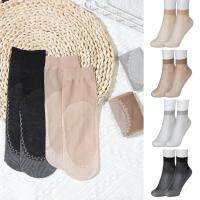 OKDEALS KAOS Kaki Pendek Mata Kaki นวดเท้า,ผ้าฝ้ายกันลื่นพื้นแก้วผ้าไหมกำมะหยี่ระบายอากาศ10คู่