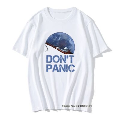 Novelty Occupy X Starman T Shirt Man 100% Cotton Elon Musk X T-Shirt Summer Camiseta Mens Tshirt DonT Panic