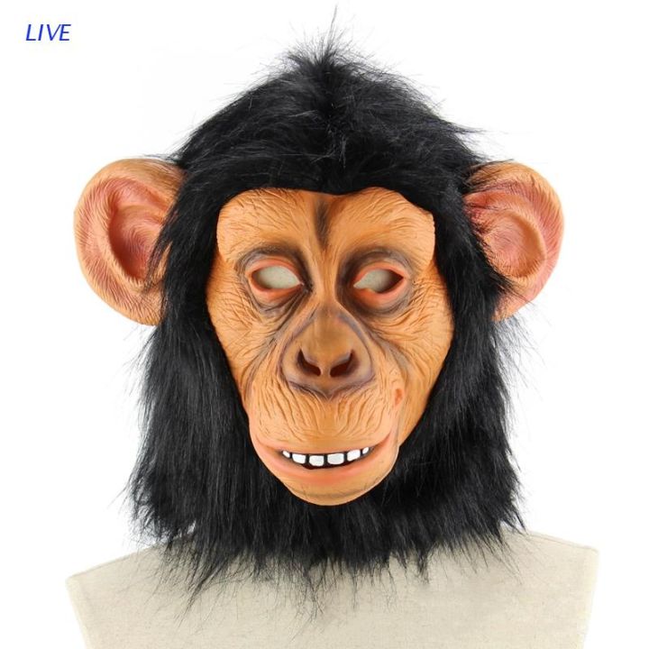 live-หน้ากากลิง-สัตว์น่าขนลุก-กอริลล่า-หน้ากากหัว-ตกแต่งปาร์ตี้ฮาโลวีน