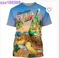 Funny Turtle Beer Summer 3D Shirt, Turtle On The Beach Vacation Shirts For Men Women, Beer Turtle Shirt