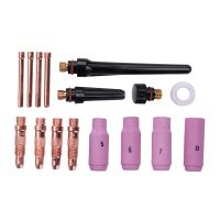 16Pcs TIG Welding Torch Accessories Nozzle Cup Collet Gasket Consumables Kit TIG Welding Torch Supplies for WP-17/18/26