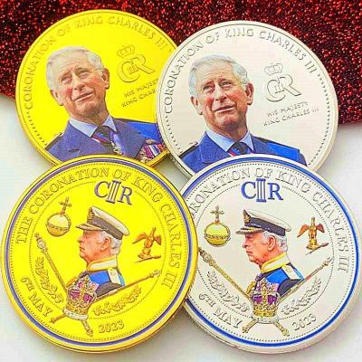 Charles III Commemorative Coin Long-Lasting And Refined Splendid Color Printing Design Commemorative Coin For Family Friends