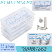 M1 M1.4 M1.6 M2 Philllips Flat Small Screws Eyeglasses Watch Bolts  Metric Threaded Countersunk Stainless Steel Spectacle Screw Nails Screws  Fastener